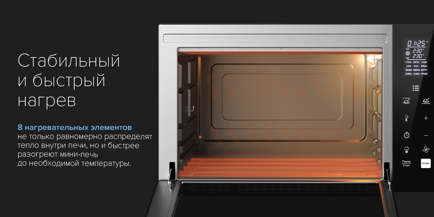 Стабильный и быстрый нагрев